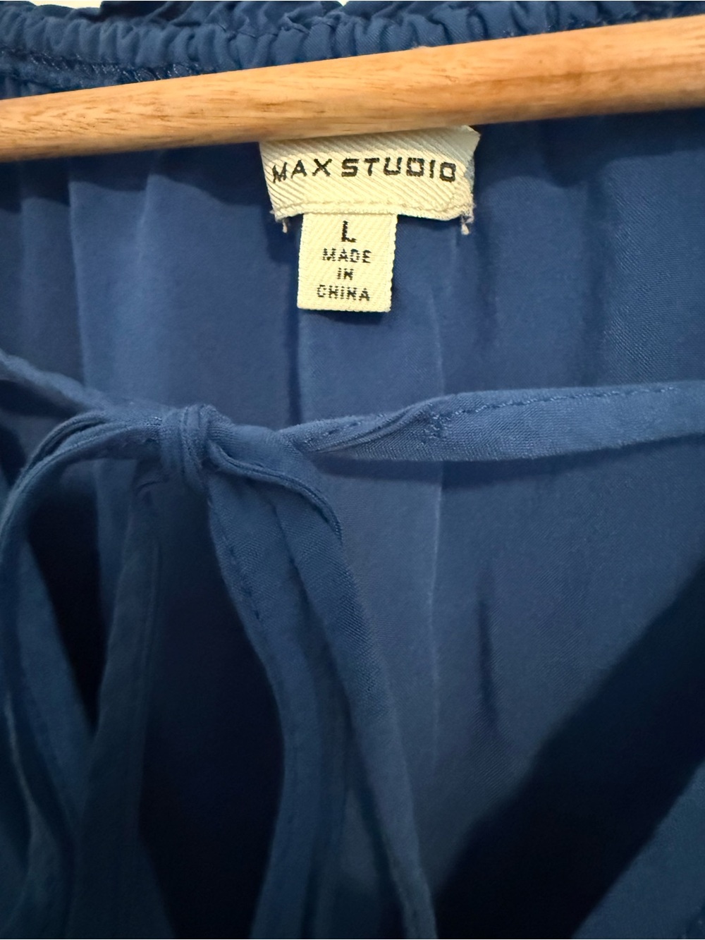 Max Studio Royal Blue Tie-Waist Dress